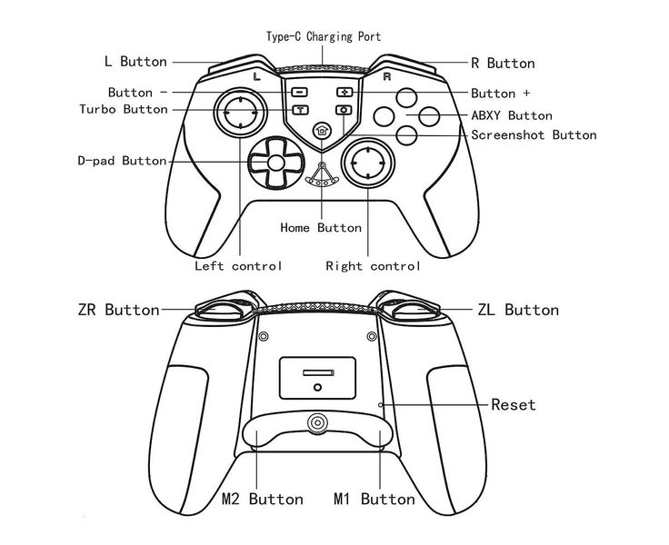 Wireless BT Gamepad with Double Motor Vibration Function Gyroscope Function Carousel 6