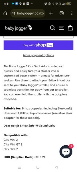 Baby jogger city mini 2 / city mini GT2 adaptor #2 Carousel 2