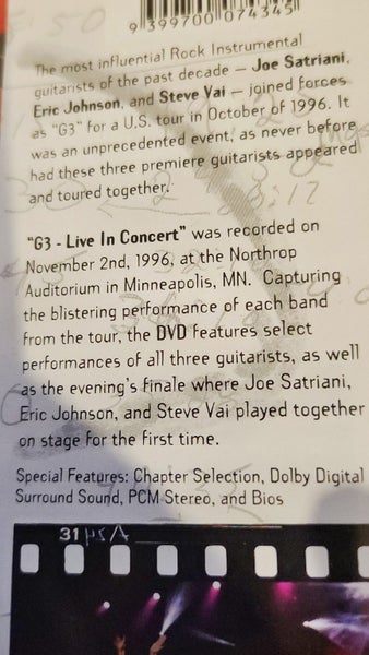G3 In Concert (Joe Satriani / Eric Johnston / Steve Vai) Carousel 2