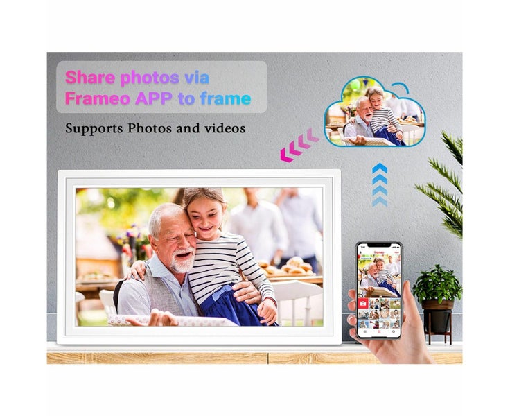WiFi Digital Picture Frame,32GB Memory,15.6 Inch Large Digital Photo Frame Carousel 2