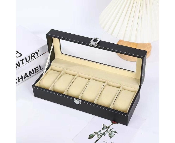 Watches Box Watch CasesGrids Holder Jewelry Organiser Display Case Colle Carousel 1
