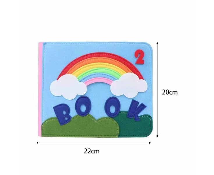 Washable Montessori Baby Busy Board 3D Toddlers Story Cloth Book Education Carousel 1