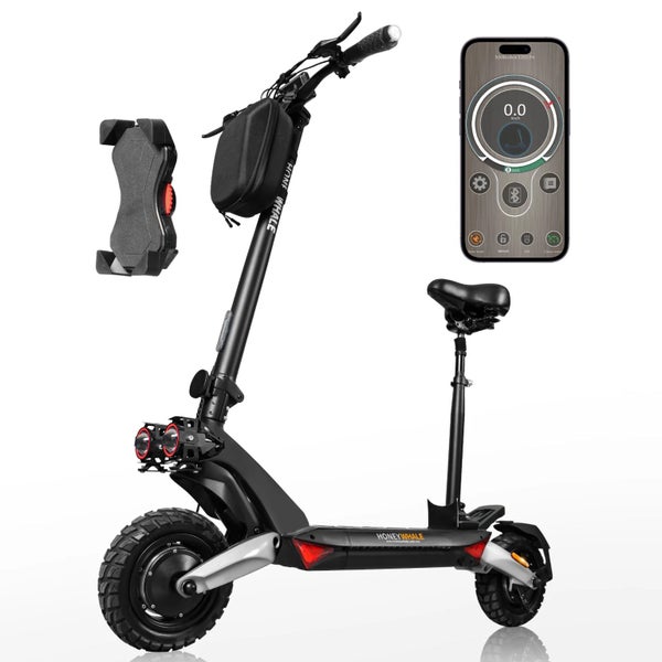 Promo! 62KM/H Seated/ Off-Road Tubeless Tire/Turning Indicator Electric scooter Carousel 2