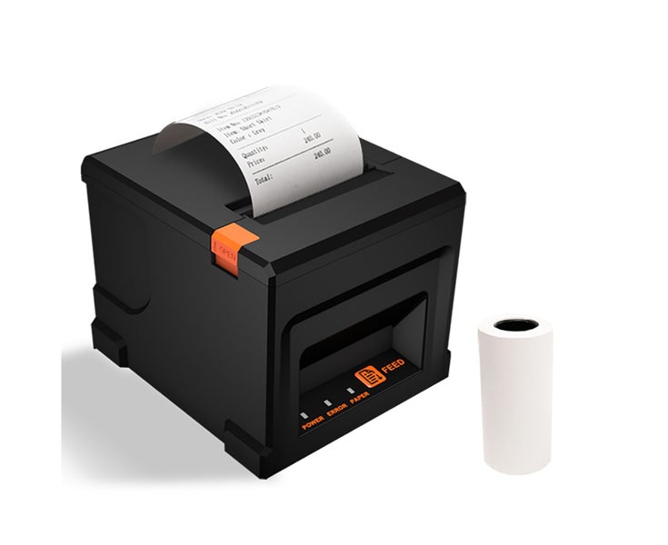 80mm USB+LAN Receipt POS Printer Auto Cutter Desktop Direct Thermal Printing Carousel 1