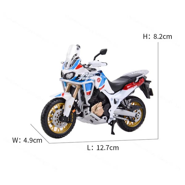 1:18 Honda Africa Twin Adventure Static Die Cast Vehicles Motorcycle Model Toys Carousel 1