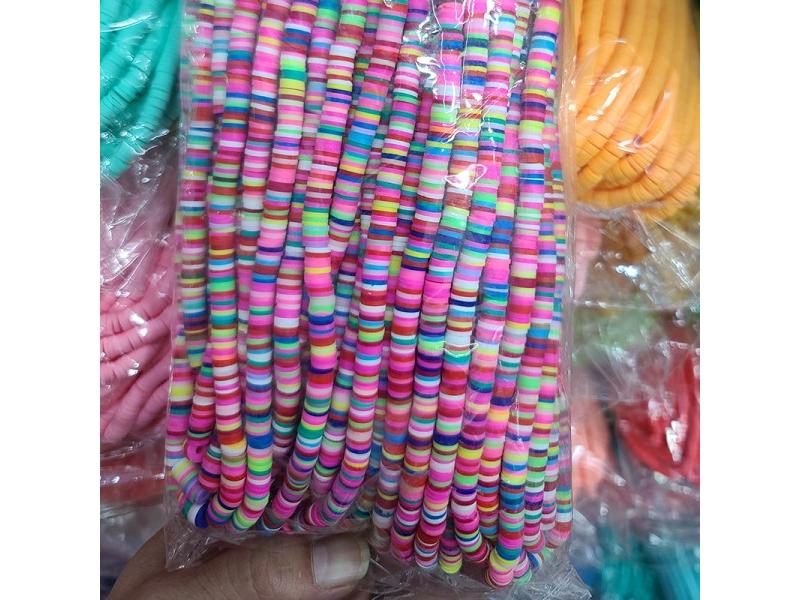 16Inch 6mm Flat Round Polymer Clay Beads Chip Disk Loose Spacer Handmade Beads Carousel 1