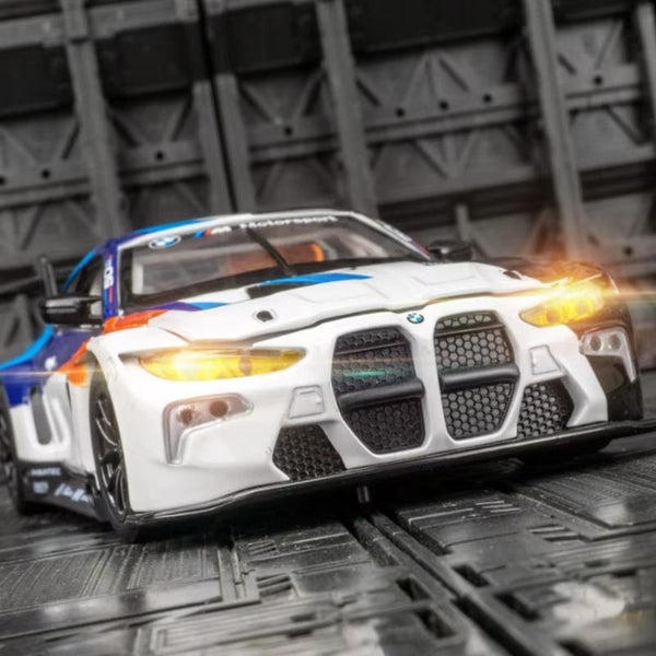 1:24 Alloy Sports Car Model Diecast Metal Model Sound and Light, M4 GT3 91 Carousel 2