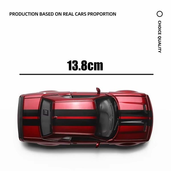 1/36 Dodge Challenger SRT Hellcat Assembled Modified Toy Car Model Diecast, Red Carousel 2