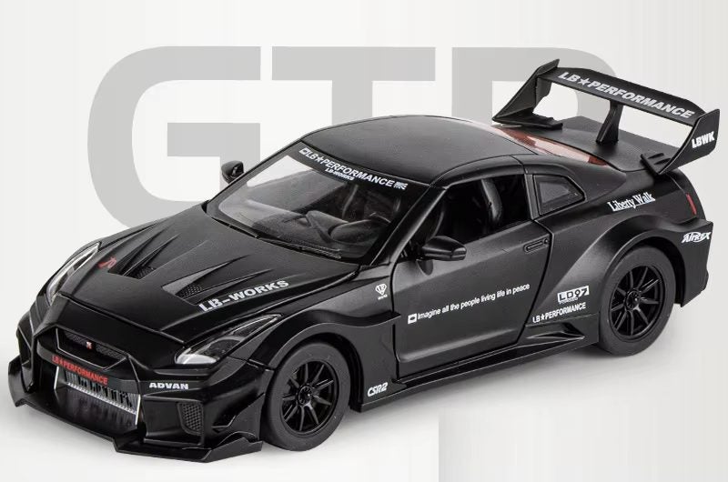 1: 32 GTR-CSR2 Fast and Furious Alloy Car Model Diecasts Toy With Sound & Light Carousel 1