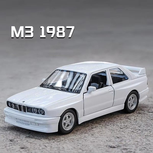 1:36 BMW Turbo Audi Quattro BMW M4 Metal Toy Alloy Car Diecasts, M3 White Carousel 1