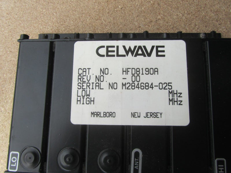 RADIO FREQUENCY SYSTEMS /MOTOROLA HFD8190A 162-174 Mhz DUPLEXER Carousel 2