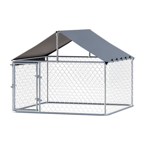 Dog Kennel Large House Xl Pet Run Cage Puppy Outdoor Enclosure with Roof Carousel 1