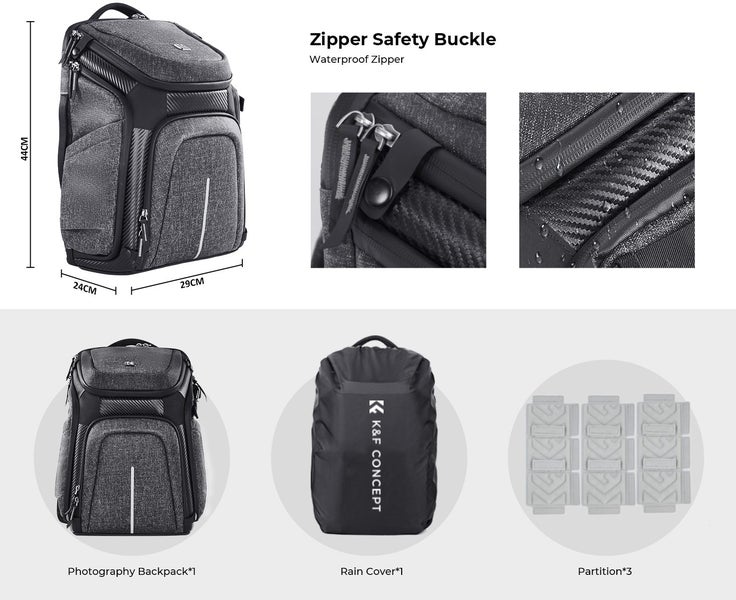 K&F Concept 25L Camera Backpack Carousel 8
