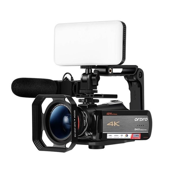 4K Night Vision Wifi Camcorder With 12X Optical Zoom Microphone & Fill Light Carousel 1