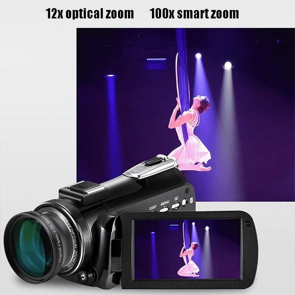4K Night Vision Wifi Camcorder With 12X Optical Zoom Microphone & Fill Light Carousel 11