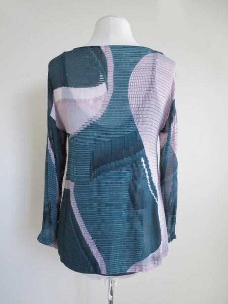 ELK (AU) *Designer Carja Iris Swirl Sheer Viscose Blouse Top W Cami* 8/10 Carousel 5