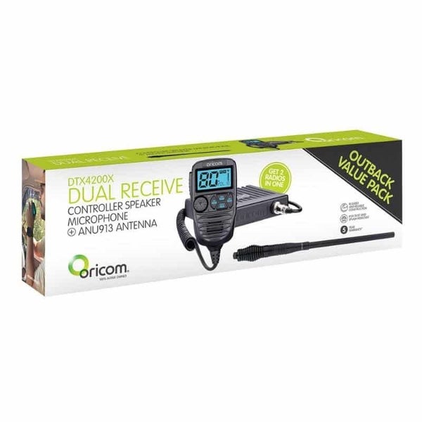 Oricom Dual Receive Controller Speaker Mic UHF CB Radio & Antenna - DTX4200X4PK Carousel 1
