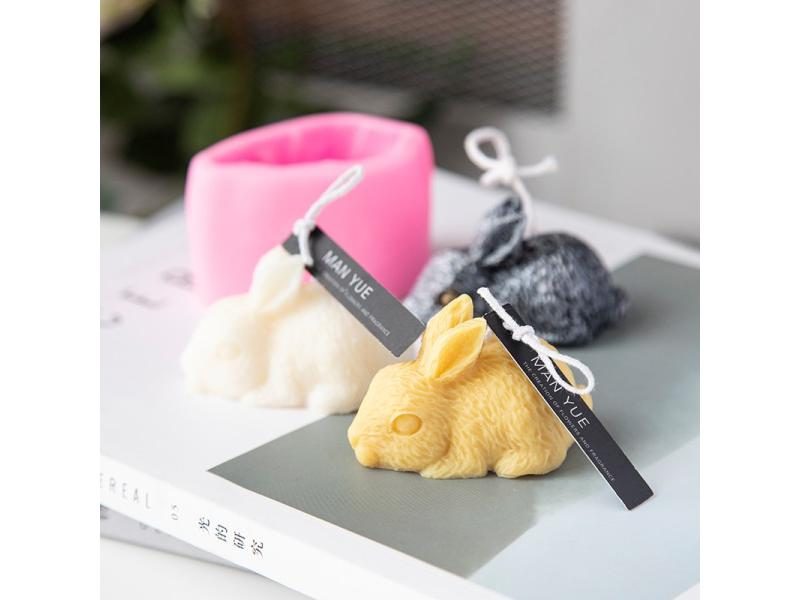 3D Rabbit Mold DIY Aromatherapy Candle Modeling Candle Decorations Christmas Carousel 1
