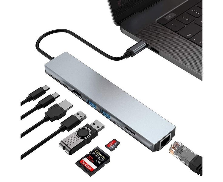 USB Hub Multiport Adapter Docking Station Aluminum for MacBook Pro Carousel 1