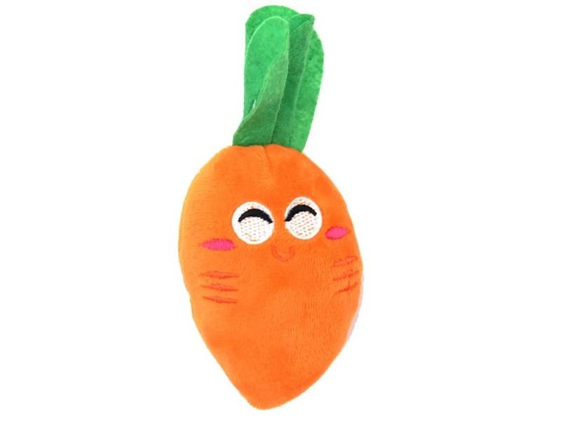 Pet Interactive Plush Squeaky Toy For Cats Fruit Bite Resistant Carousel 1