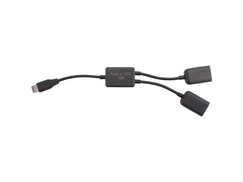 Type C OTG USB Male To Dual 2.0 Female OTG Charge 2 Port HUB Cable Y Splitter Carousel 1
