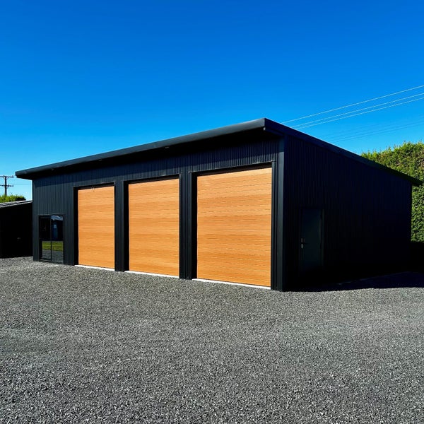 Consent Free Pole Shed 8.0 x 14.4 115.2SQM Fully Enclosed Lean To Carousel 1