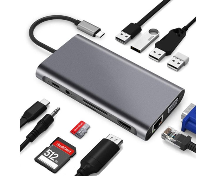 Type-c Docking Station 11 in Belt HDMI Network Card All in One Converter US Carousel 1