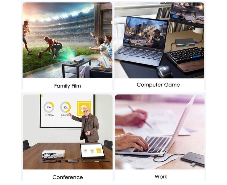 Type-c Docking Station 11 in Belt HDMI Network Card All in One Converter US Carousel 8