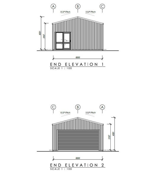 Consent Free Pole Shed 6.0 x 9.0 Fully Enclosed Gable 15 Degree Pitch Carousel 3