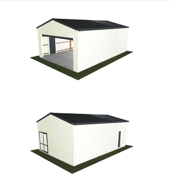 Consent Free Pole Shed 6.0 x 9.0 Fully Enclosed Gable 15 Degree Pitch Carousel 1