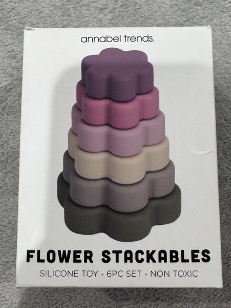 Annabel Trends Flower Stackable Silicone Toy 6pc Set Carousel 1