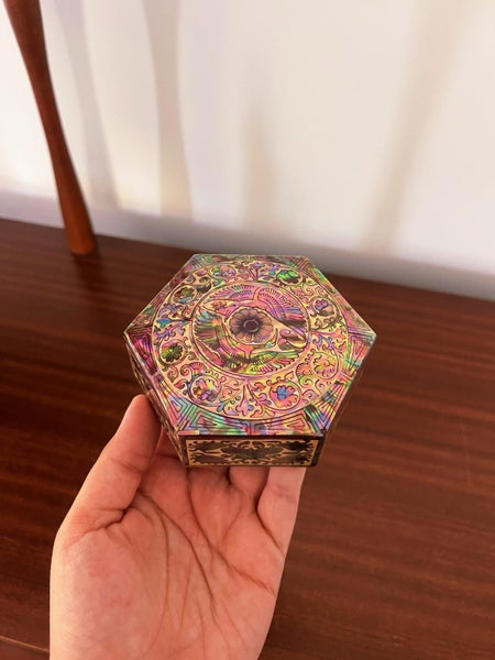 Vintage Mother of Pearl Inlay Jewellery Box Carousel 2