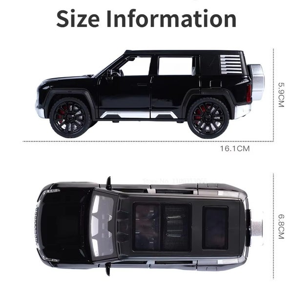 1/32 Model Cars BYD Off-road Diecasts 6 Doors Can Be Opened w/Light Sound, Green Carousel 5