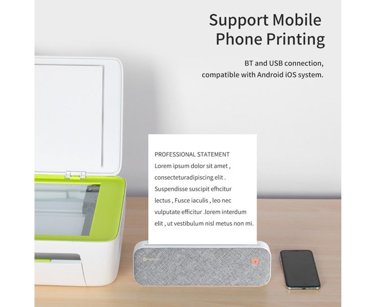 PeriPage A4 Paper Printer Direct Thermal Transfer Wireless Printer Mobile 2 Carousel 2