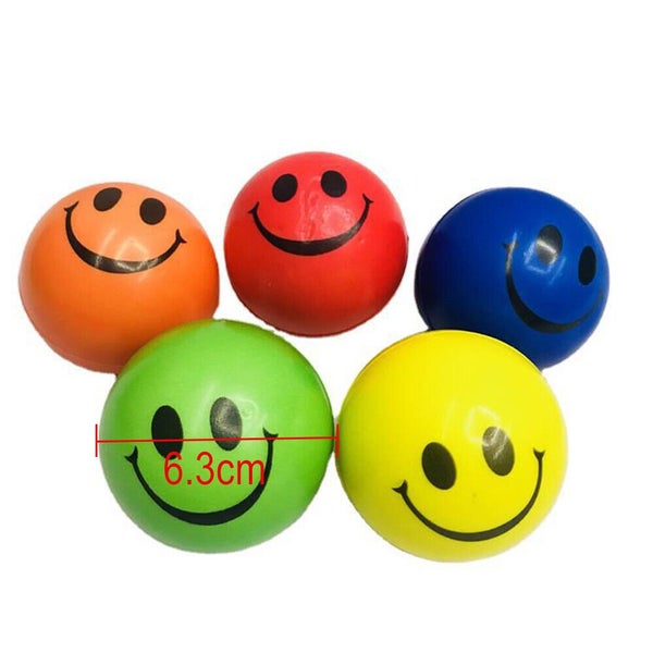 4x Toys Stress Pain Relief Anxiety Squeeze Ball Relaxable HAPPY SMILE FACE Carousel 2