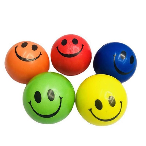 4x Toys Stress Pain Relief Anxiety Squeeze Ball Relaxable HAPPY SMILE FACE Carousel 11