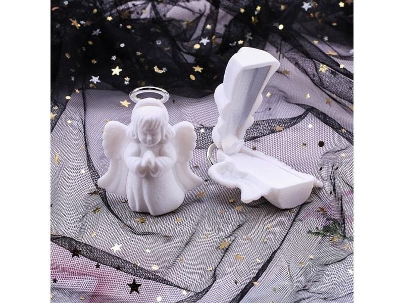 One Piece Velvet Jewelry Box Gift Box Container Wedding Ring Box Ring Case Carousel 1