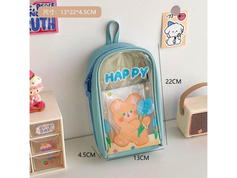 Ins Japanese Pencil Case Transparent Large-capacity Student Pencil Case Cute Carousel 1