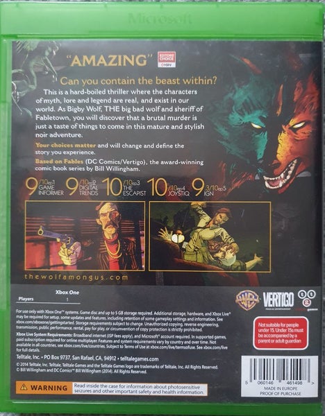 Xbox One The Wolf Among Us Carousel 2
