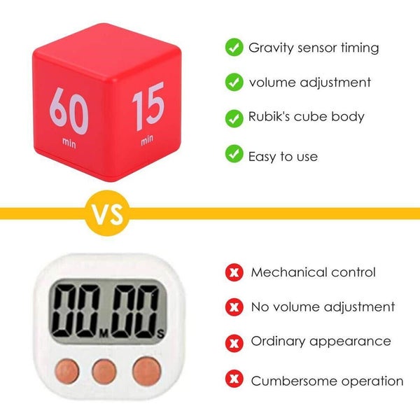Digital Bathroom Alarm Clock Display Shower Kitchen Timer hourglass Count down Carousel 2