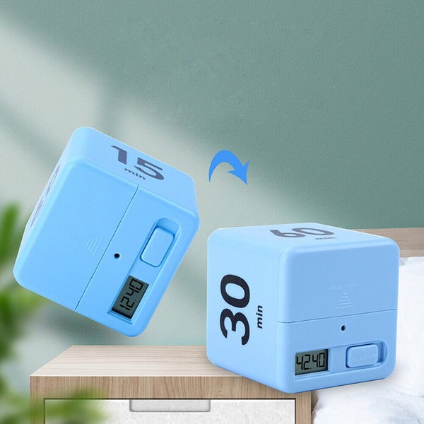 Digital Bathroom Alarm Clock Display Shower Kitchen Timer hourglass Count down Carousel 10