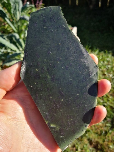 Pounamu greenstone quality carving Slab Golden flecks Carousel 2