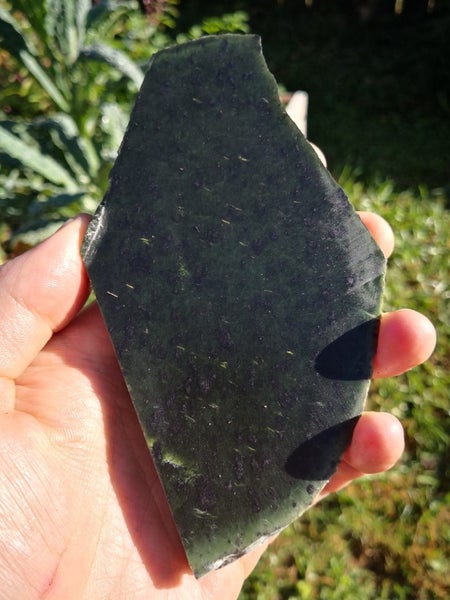Pounamu greenstone quality carving Slab Golden flecks Carousel 1