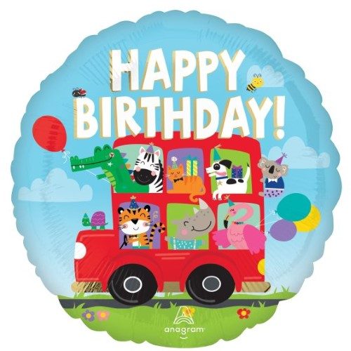 45cm Standard HX Party Bus Birthday Carousel 1