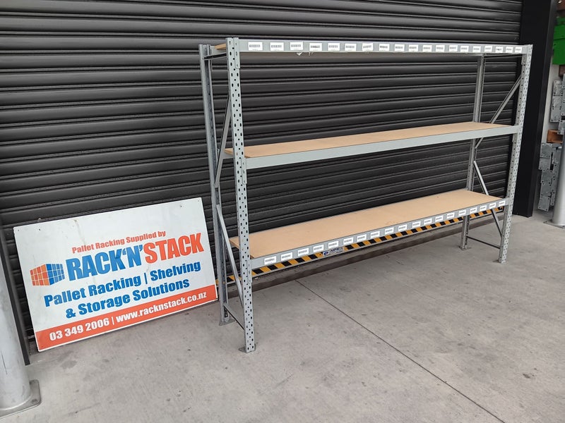 Shelving Unit 1800mm high x 445mm deep x 2400mm long - 3 shelves Carousel 1