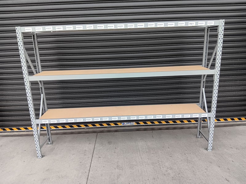 Shelving Unit 1800mm high x 445mm deep x 2400mm long - 3 shelves Carousel 2