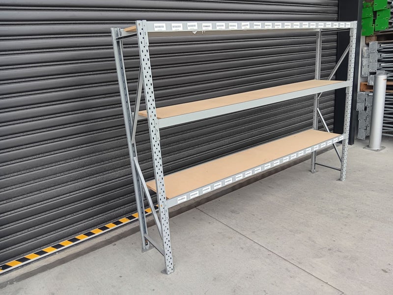 Shelving Unit 1800mm high x 445mm deep x 2400mm long - 3 shelves Carousel 6