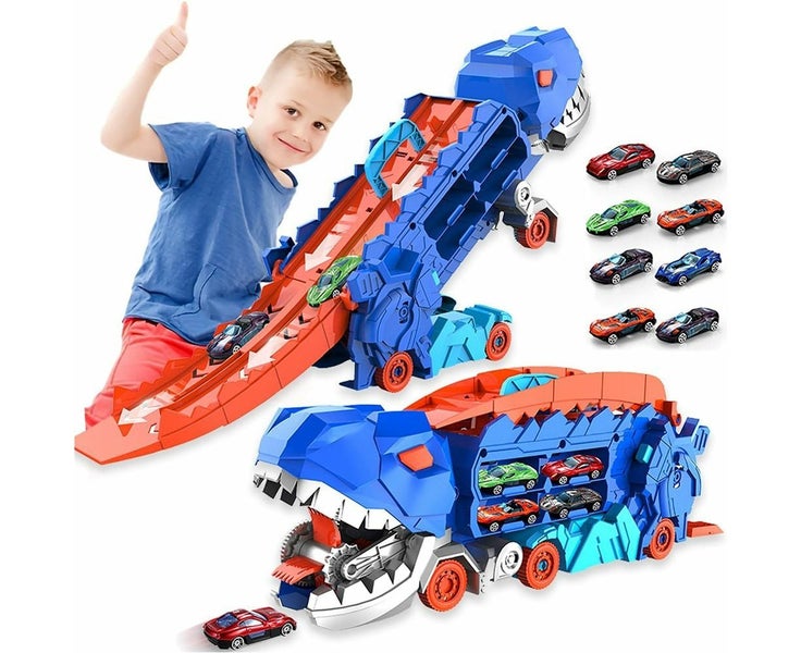 Track Car Toy, Transforms into Stomping Dragon with Ultimate Transporter Ha Carousel 2