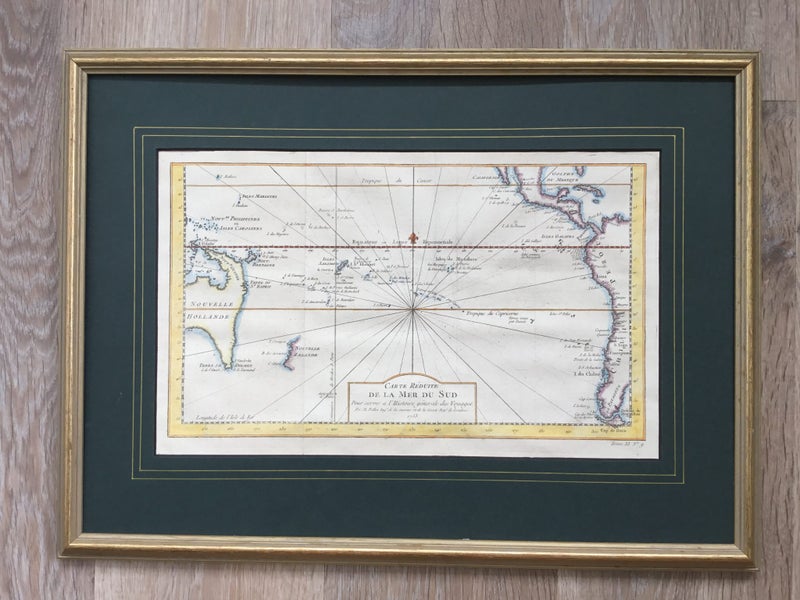 Pacific New Zealand . Abel Tasman. Bellin 1753 original Carousel 1