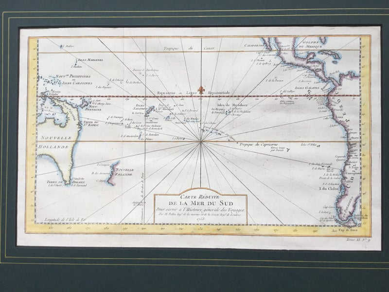 Pacific New Zealand . Abel Tasman. Bellin 1753 original Carousel 2